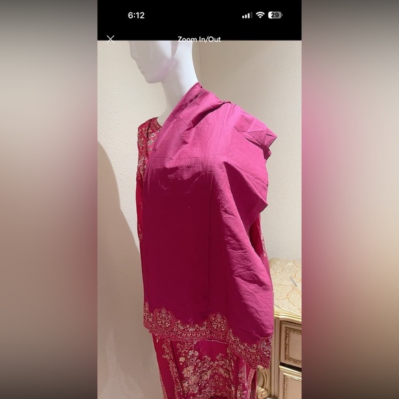 Magenta Embroidered Long Sleeve Dress - Picture 9 of 10